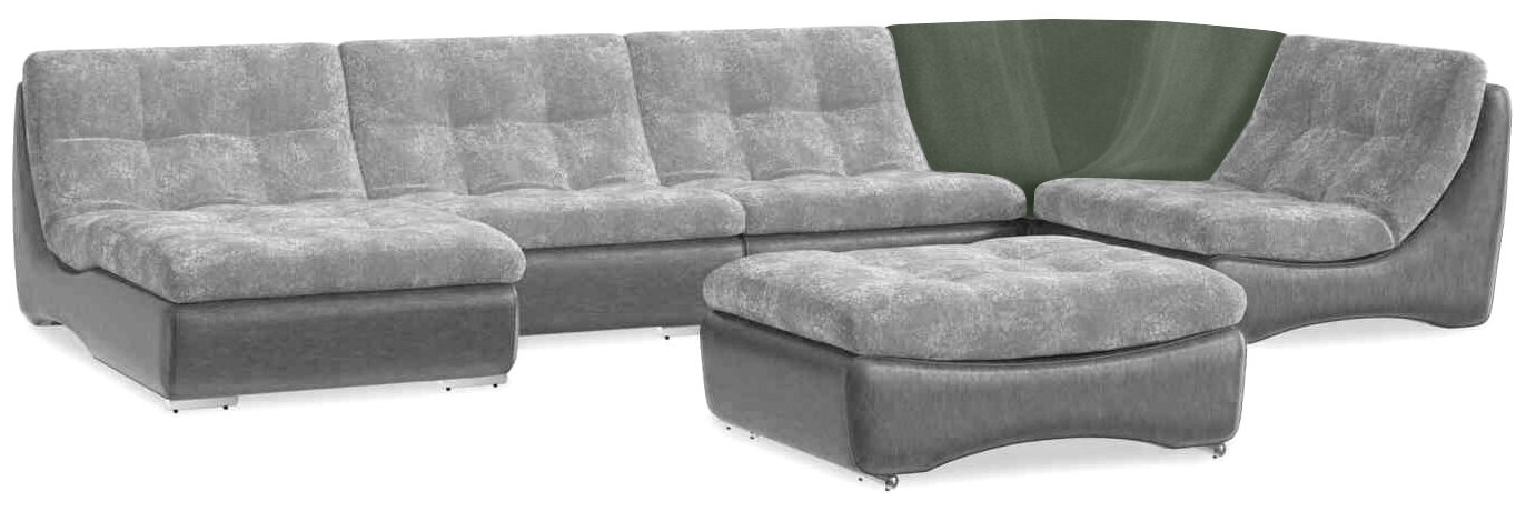 Чехол для углового элемента модульного дивана, размер 168х123х8 Бруклиноливковый — купить в интернет-магазине по низкой цене на Яндекс Маркете