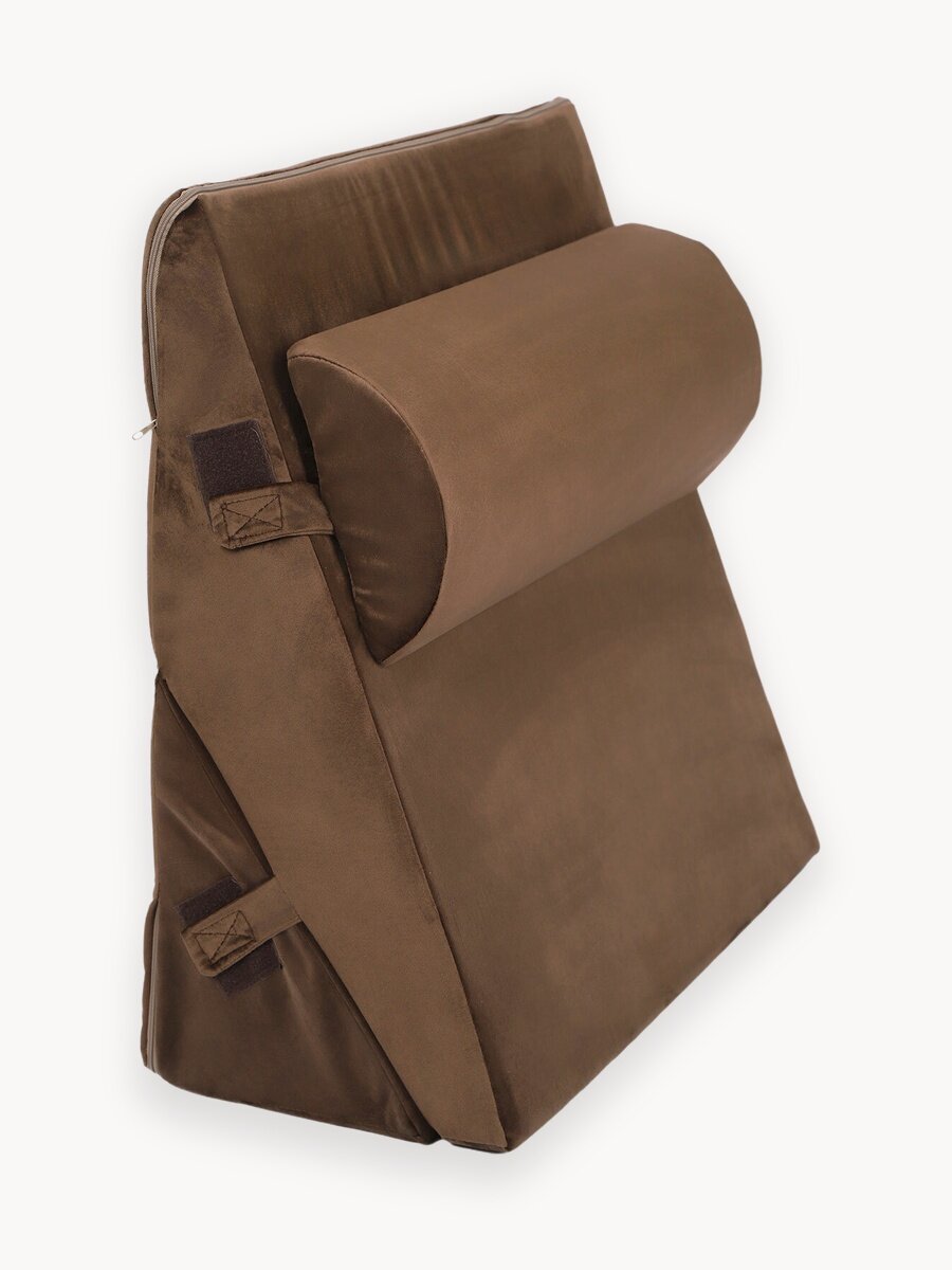 Клиновидная подушка для изголовья , с валиком Bio-Line, ортопедическая , для чтения, изголовья, при ГЭРБ, подушка кресло, крич