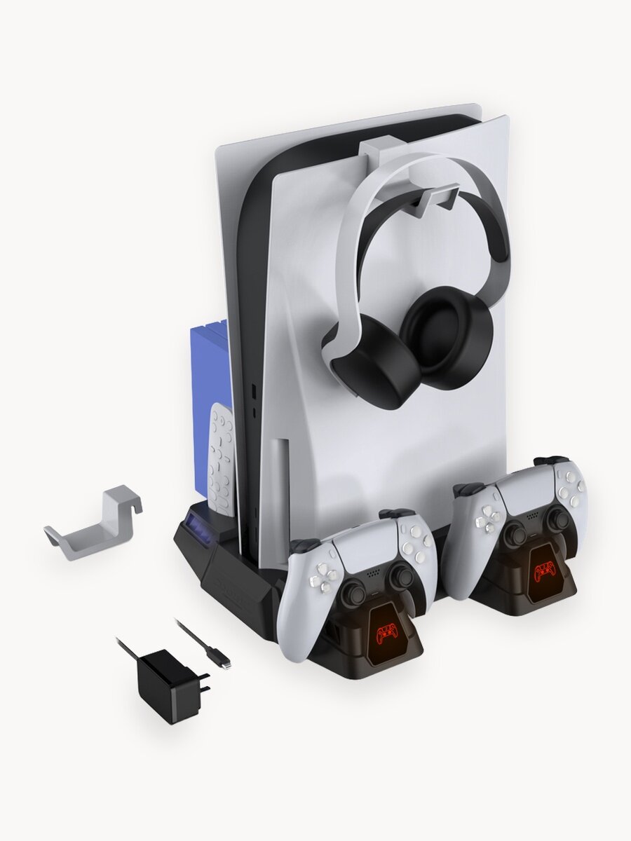 Многофункциональный стенд DOBE для PS5 c функцией охлаждения и док-станцией