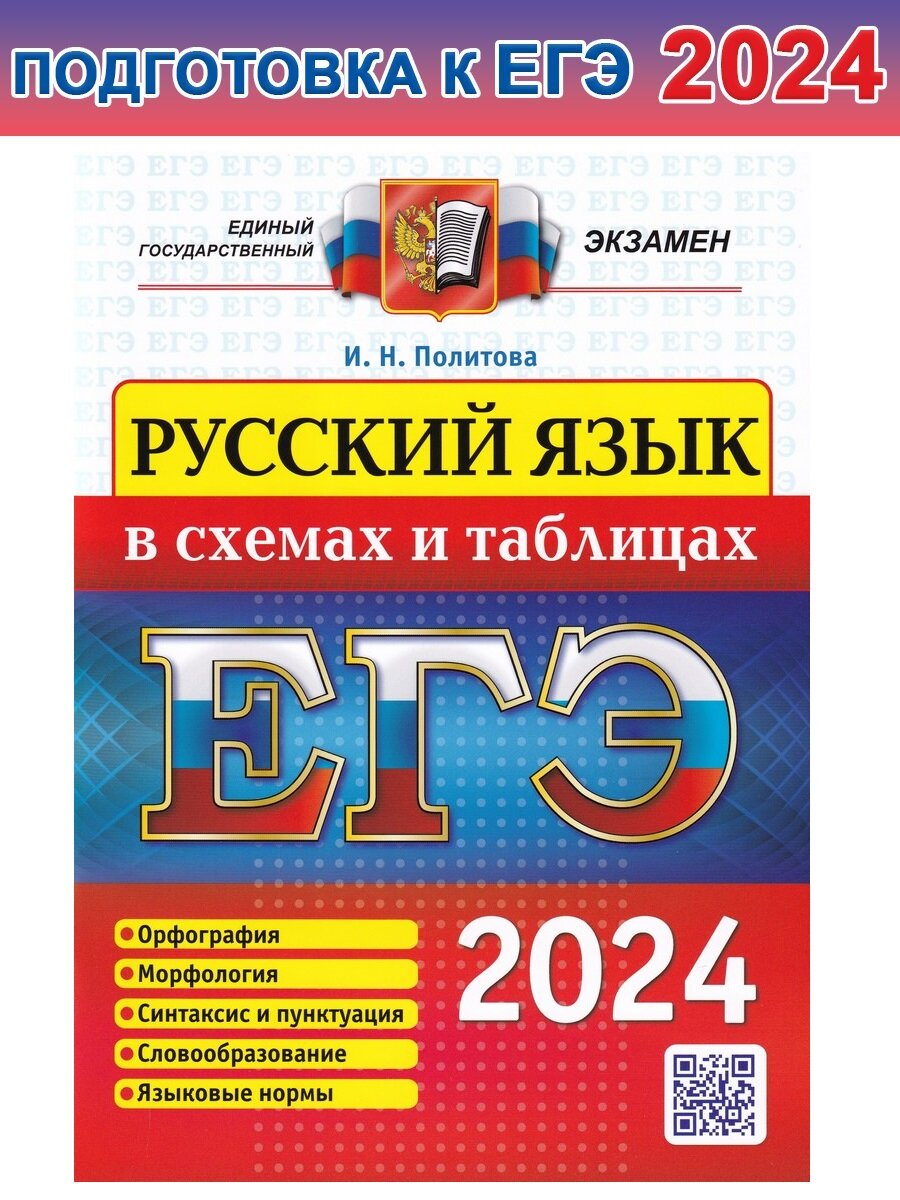 Ирина Политова. ЕГЭ 2024. Русский язык В схемах И таблицах