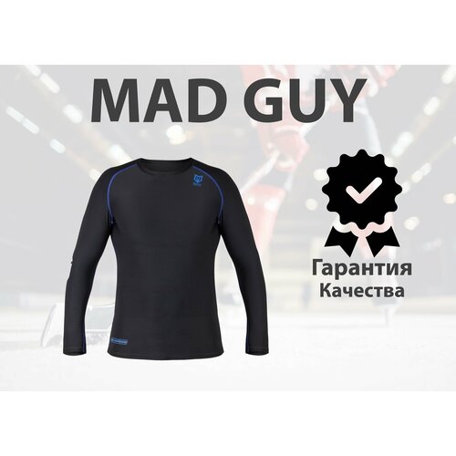 Футболка MAD GUY, размер 46, черный