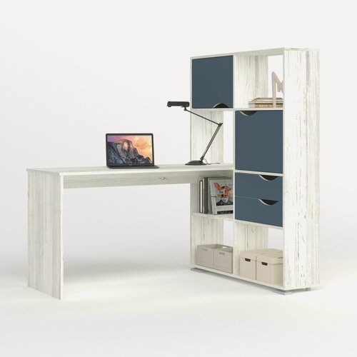 Изображение товара Компьютерный стол угловой Есэндвич L Лаворо 110х150х150 см правый (Сосна винтербег/Маренго)