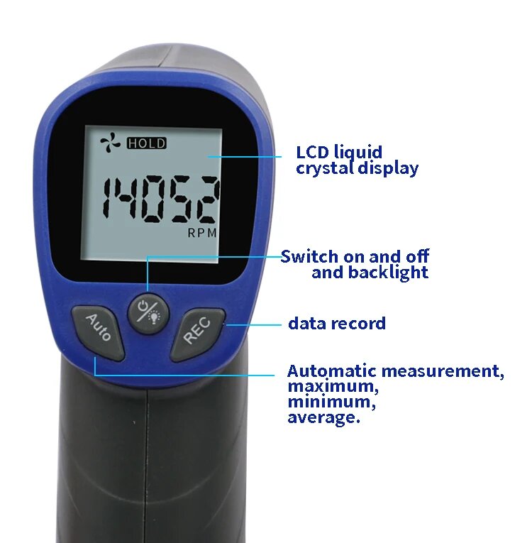 Анемометры И Балометры Лазерный тахометр iToolBro Speedmeter 2.5-99999 об/мин