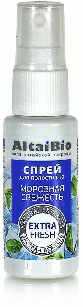 Картинки Спрей для полости рта от запаха изо рта Морозная свежесть Алтайбио 30 мл.
