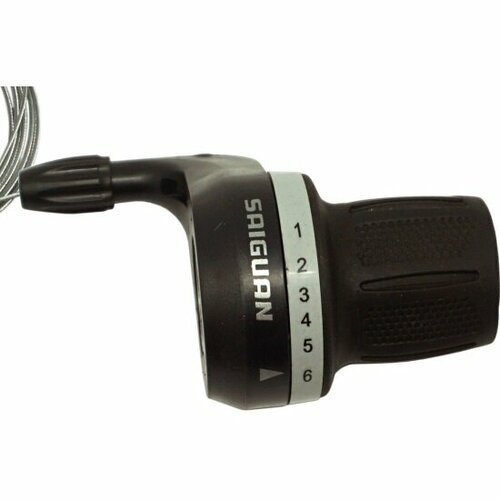 Грипшифт Saiguan KDSG-30 6ск, правый, с тросиком, оплеткой, грипсой, в торг. уп