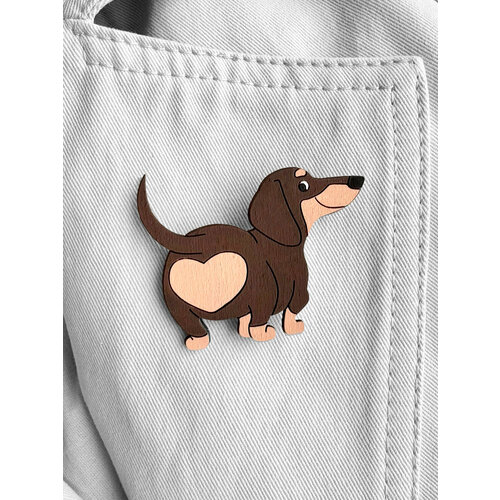 Брошь 1 шт коричневый 409₽