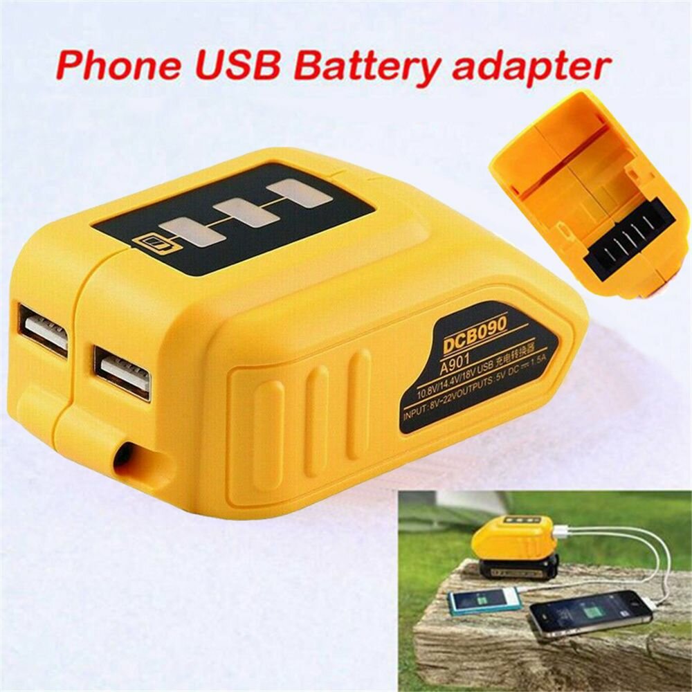 12в-18в usb-зарядное устройство источник питания литий-ионный аккумуляторный адаптер для dewalt dcb090