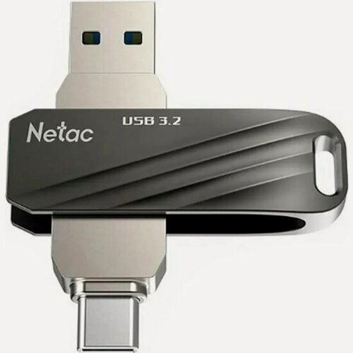 Изображение товара Флешка 128Gb Netac US11 black/silver USB3.0 + Type C (NT03US11C-128G-32BK)