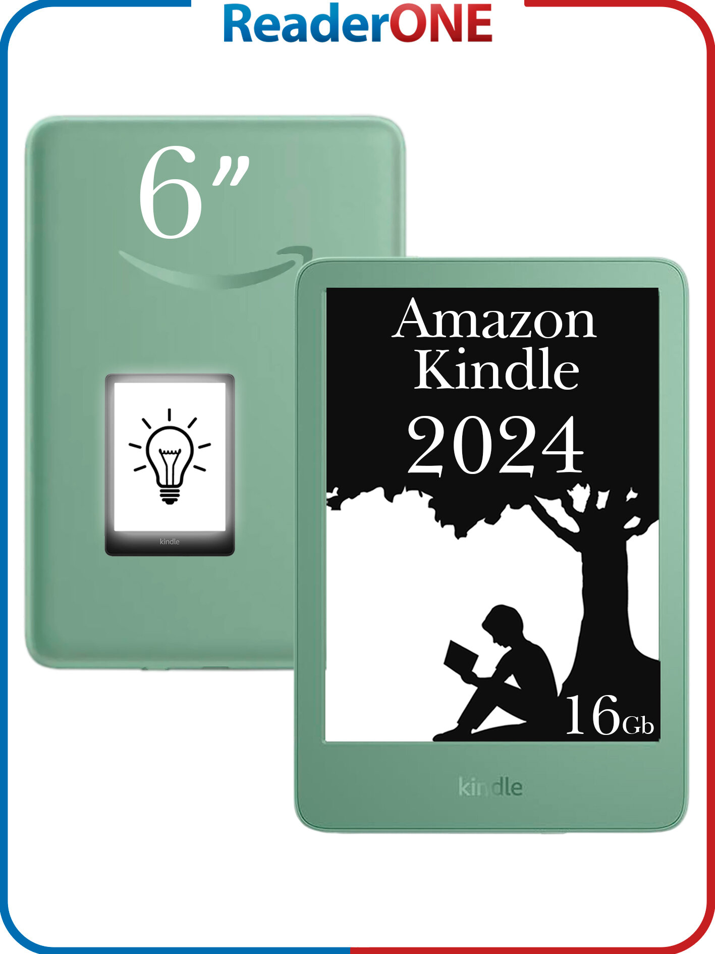 Электронная книга Amazon Kindle 11, 6 дюймов, 2024, 16 Гб, SO, Matcha