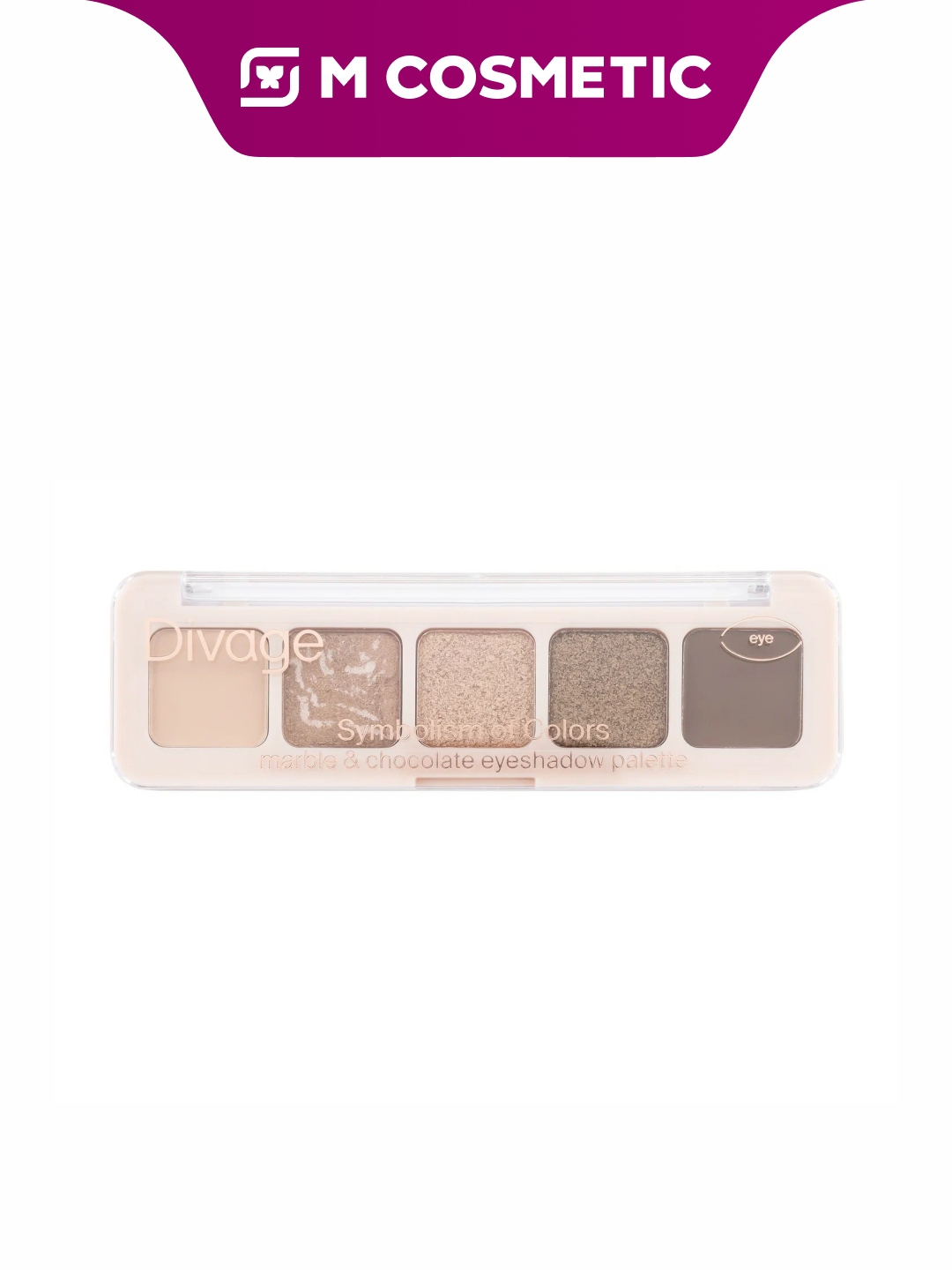 Палетка теней DIVAGE "Colors Marble&Chocolate", для век, профессиональная, матовая, 5,5 г