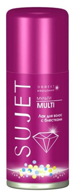 Sujet Лак для волос с блестками Мульти, 100 г, 100 мл