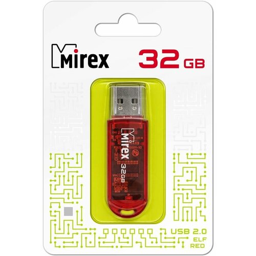 Флешка USB Flash Drive MIREX ELF RED 32GB usb flash drive mirex dragon red 4gb