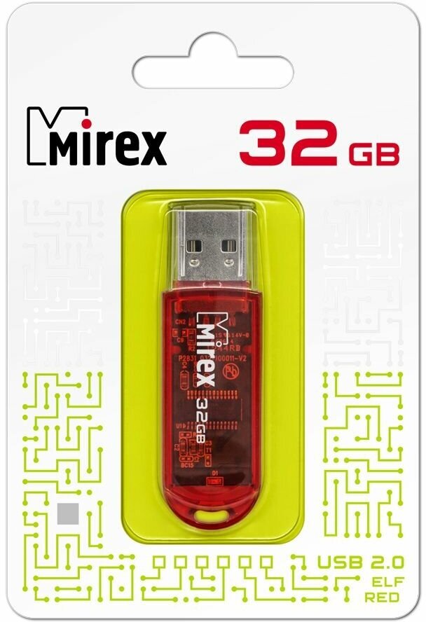 Флешка USB Flash Drive MIREX ELF RED 32GB