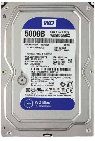 Жесткий диск Western Digital WD5000AAKX 500Gb 7200 SATAIII 3.5" HDD