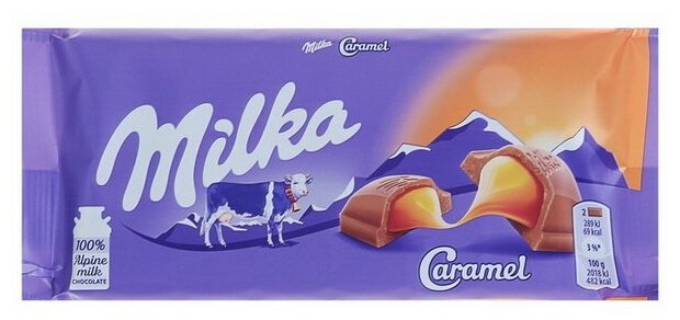 Шоколад Milka Caramel Cream с карамельным кремом (Германия), 100 г - фотография № 6