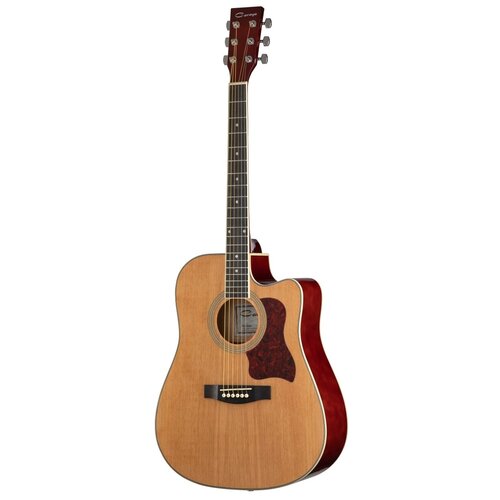F641-N Акустическая гитара, с вырезом, цвет натуральный, Caraya акустическая гитара caraya f641 n