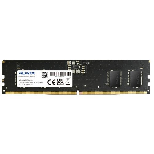 A-data Память DDR5 32Gb 4800MHz AD5U480032G-S RTL PC5-38400 CL40 DIMM 288-pin 1.1В single rank