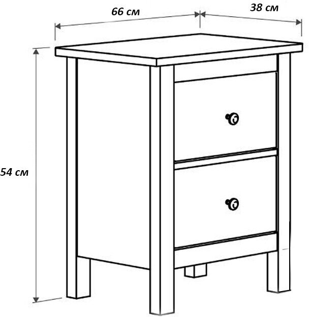 Тумба прикроватная из дерева IKEA Хемнес - фотография № 6