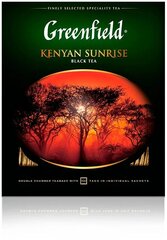 Чай черный Greenfield Kenyan Sunrise в пакетиках, бренди, классический, травы, 100 пак.