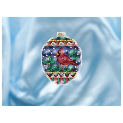 фото Набор для вышивания бисером малиновый птенец mill hill