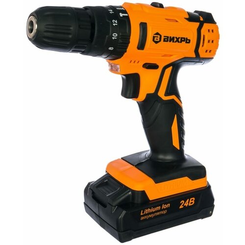 Аккумуляторная дрель-шуруповерт Вихрь ДА-24Л-2кУ 721419 Вихрь 8306₽