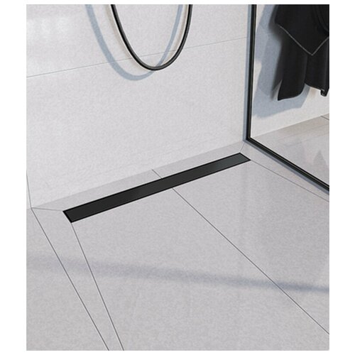 Душевой лоток DAVETI - BASIC ABS BLACK 50 см трап Черный + сухой затвор