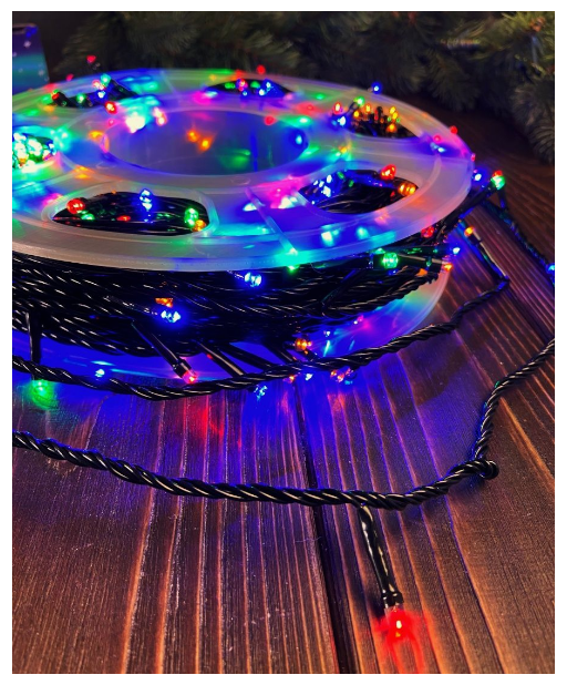 Новогодняя гирлянда уличная линейная, 500 LED, разноцветная, тёмный провод, мелкие диоды, 50 м