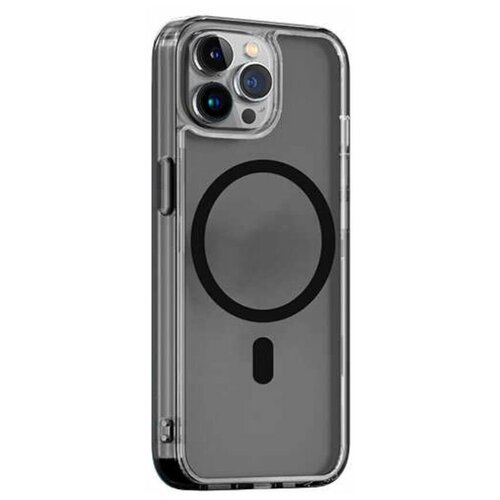 Чехол WiWU Magnetic Crystal Case MCC-101 для iPhone 13 Pro Max 6.7 inch Transparent Black чехол накладка rokform crystal case для iphone 13 со встроенным неодимовым магнитом материал поликарбонат цвет прозрачный