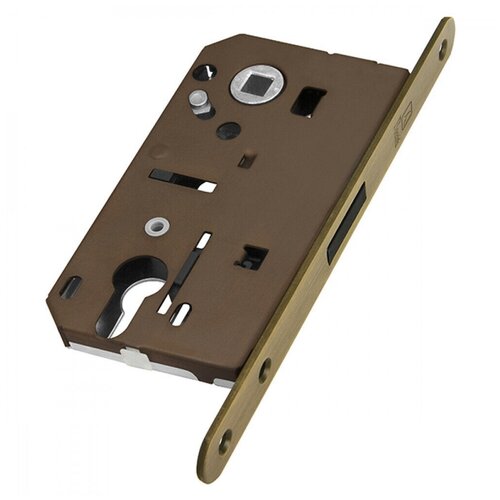 Bonaiti Механизм замка 18мм B-FORTY CILINDRO 18*196 ант. латунь + Bonaiti Art GF45 Ответная планка B-FORTY пол. ант. бронза + саморезы ант. латунь 4шт