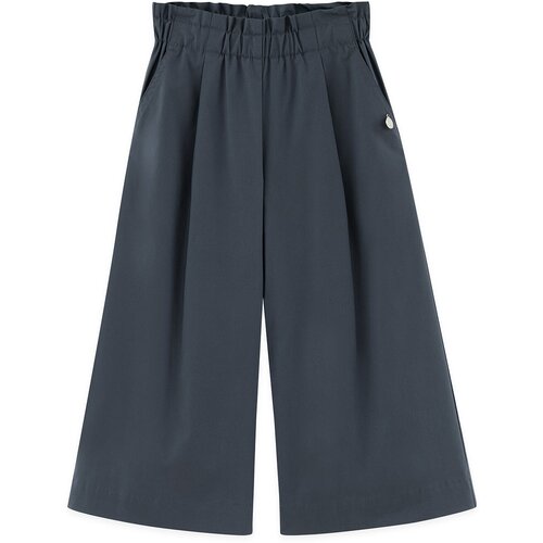 Школьные брюки кюлоты  Bell Bimbo, демисезон/лето, нарядный стиль, пояс на резинке, размер 110, серый