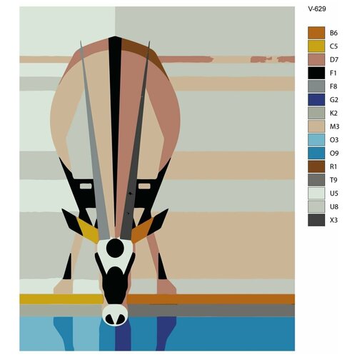Картина по номерам V-629 Антилопа, 60x80 см картина по номерам v 248 самурай 60x80 см