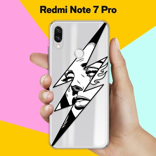 Силиконовый чехол Молния на Xiaomi Redmi Note 7 Pro силиконовый чехол разноцветные конфетти на xiaomi redmi note 7 note 7 pro сяоми редми ноут 7 ноут 7 про