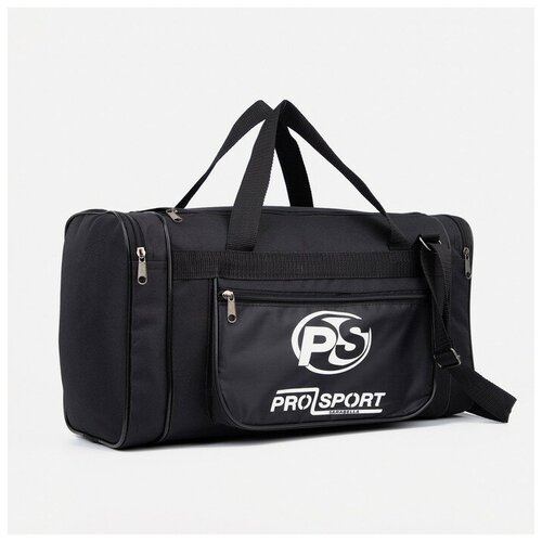 фото Сумка спортивная на молнии, 3 наружных кармана, длинный ремень, цвет чёрный sarabella