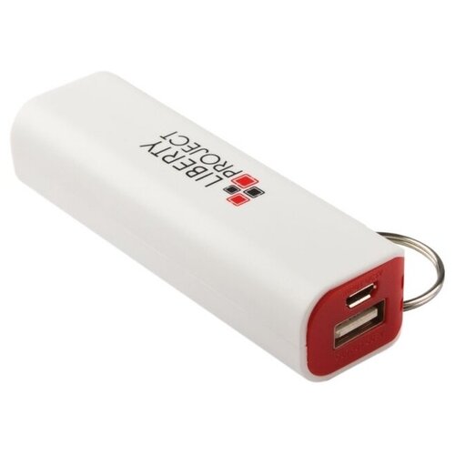 Внешний аккумулятор LP 2600 мАч Li-ion USB выход 1А белый с зеленымкоробка 40400₽