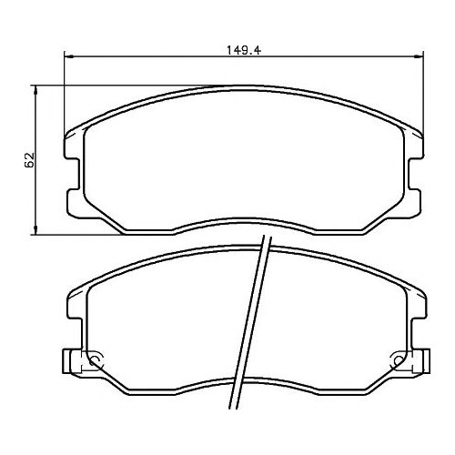 Дисковые тормозные колодки передние Daewoo 96626069 для Daewoo Winstorm, Opel Antara, Chevrolet Captiva (2 шт.)