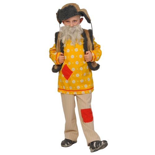 фото Костюм карнавалoff дедушка/домовой (5013), коричневый/желтый, размер 116-122