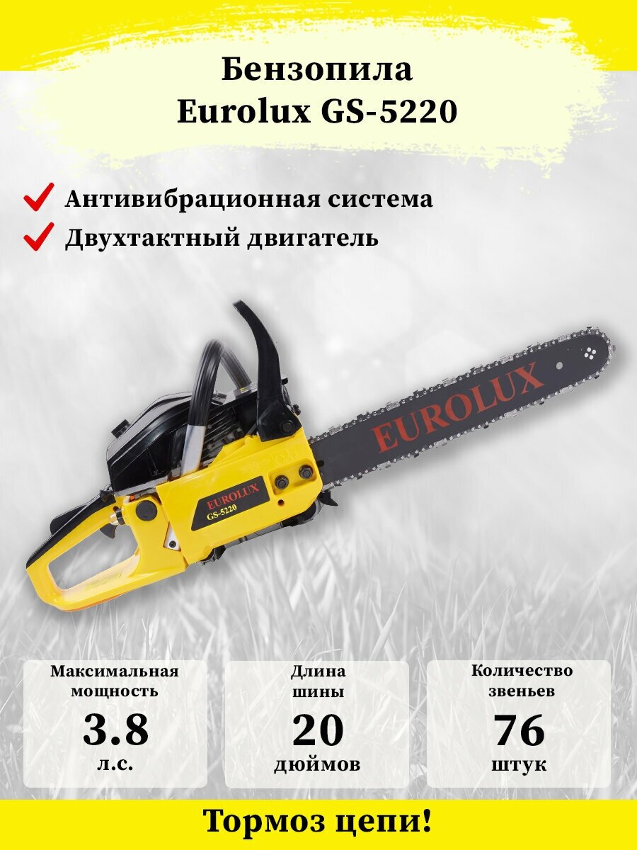 Бензиновая пила Eurolux GS-5220 38 лс