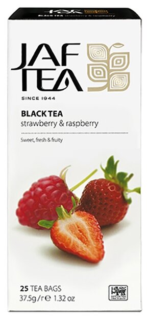 Чай черный Jaf Tea Platinum collection Strawberry & raspberry в пакетиках