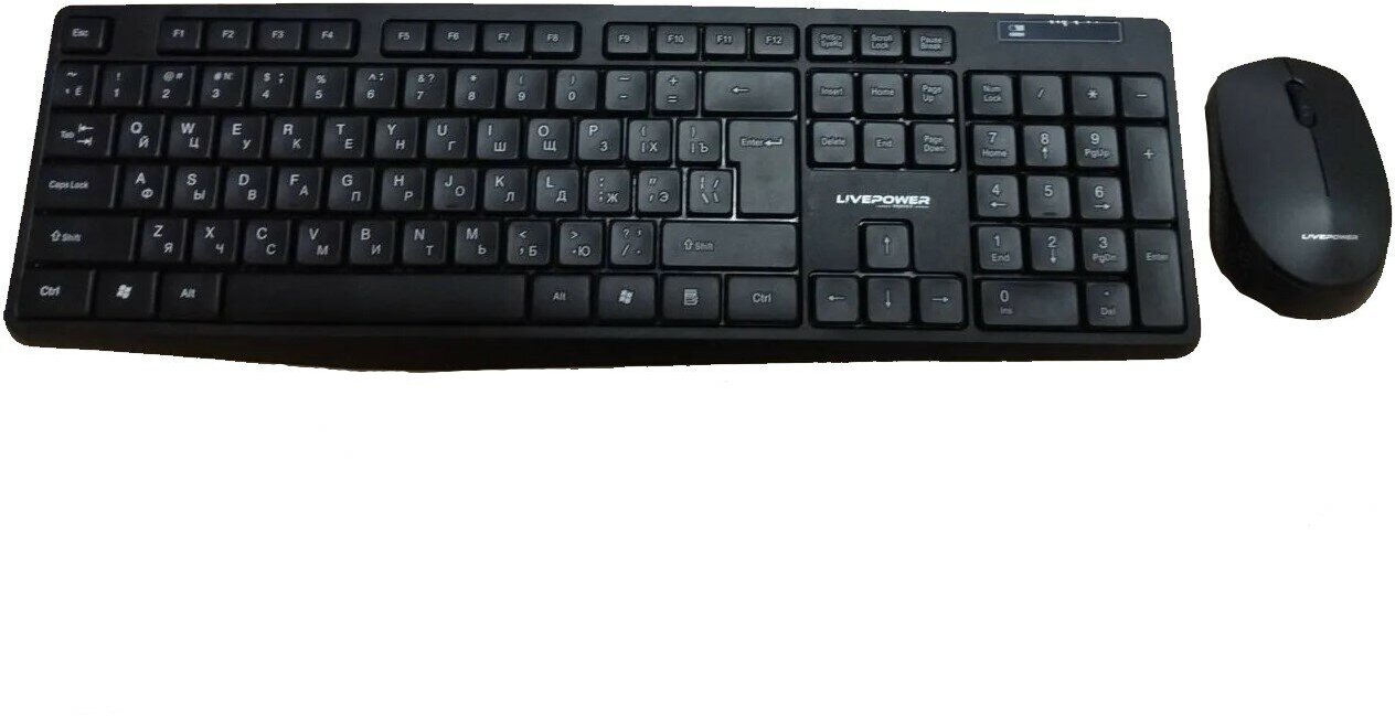 Клавиатура и мышь беспроводная клавиатура и мышь комплект usb 24ГГц черный