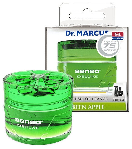 Ароматизатор, освежитель для автомобиля, дома и офиса Dr. Marcus Senso Deluxe Green Apple 50 мл арт. 280