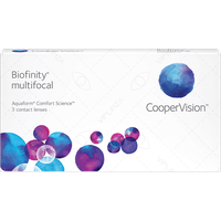 Мультифокальные линзы CooperVision Biofinity multifocal (3 линзы) Аддидация +2.50D -10.00 R 8.6, ежемесячные, прозрачные