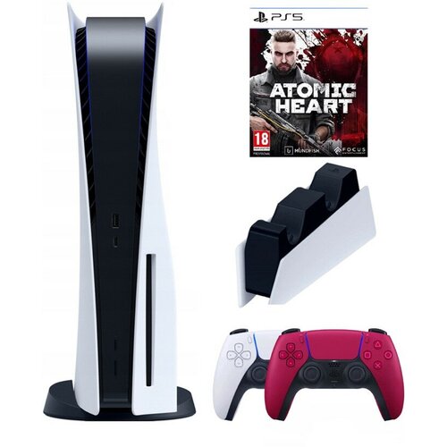 Игровая приставка Sony PlayStation 5 3-ревизия2-й геймпадкрасныйзарядноеAtomic 825 ГБ 8389000₽