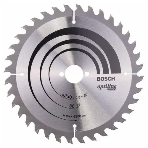 Пильный диск BOSCH Optiline Wood 2608640628 230х30 мм пильный диск bosch 2608640513 230х30 мм