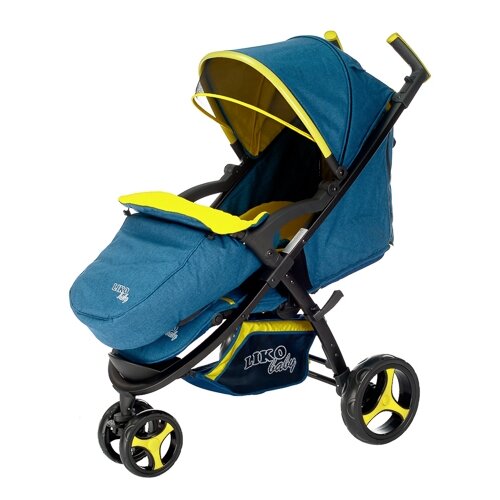 фото Прогулочная коляска Liko Baby BT-1218B Джинсовый