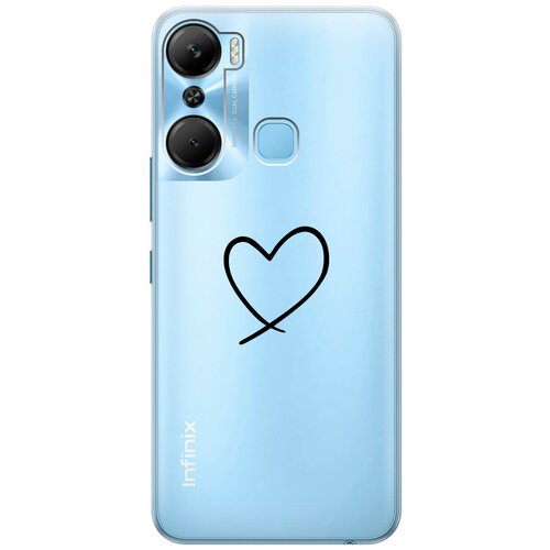 Силиконовый чехол с принтом Heart для Infinix Hot 12 Pro / Инфиникс Хот 12 Про силиконовый чехол на infinix hot 12 pro инфиникс хот 12 про с принтом бело розовые мармеладки