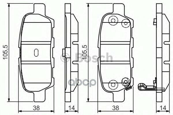 Колодки Тормозные Дисковые Зад BOSCH 0986495089