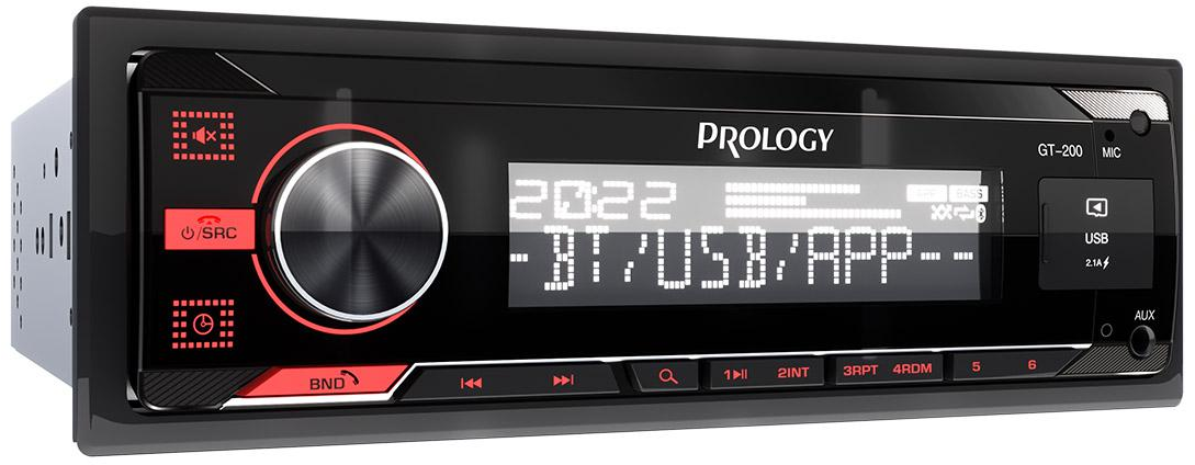 Автомагнитола Prology GT-200 1DIN 4x55Вт v4.2 ПДУ (PRGT200)