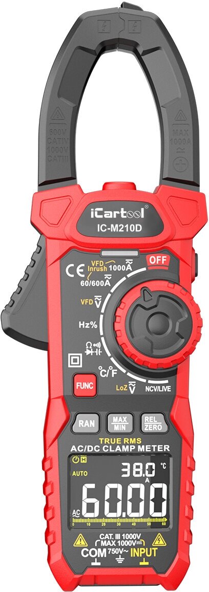 Токовые клещи iCartool IC-M210D