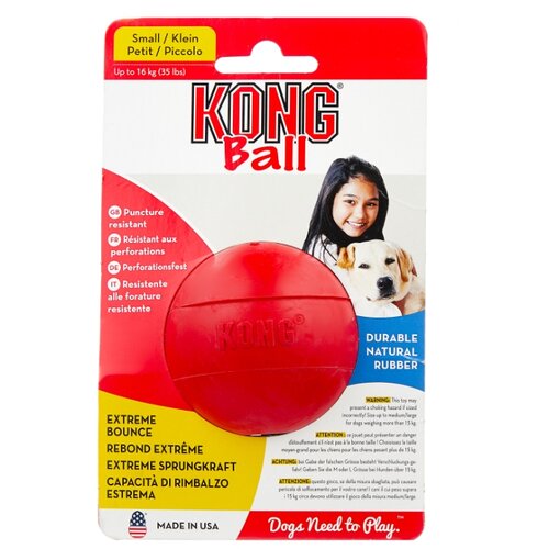 фото Мячик для собак KONG под лакомства (KB2E) красный