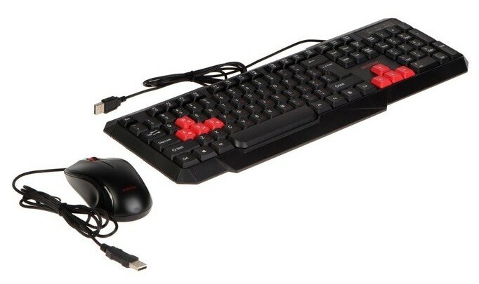 Комплект клавиатура и мышь Smartbuy ONE, проводной, мембранный,1200 dpi,USB, черный